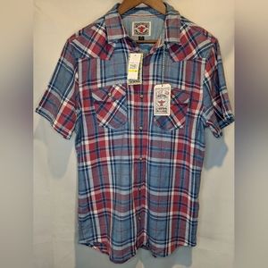 NWT Desert Son Flags & Anthem Dierks Bentley Short Sleeve Button Up Mens Medium